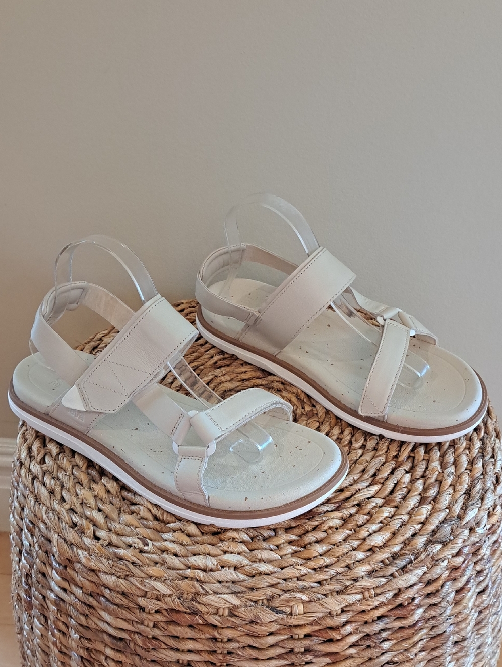 Teva Women's Madera Birch White Leather Slingback Summer Sandals‎ 11